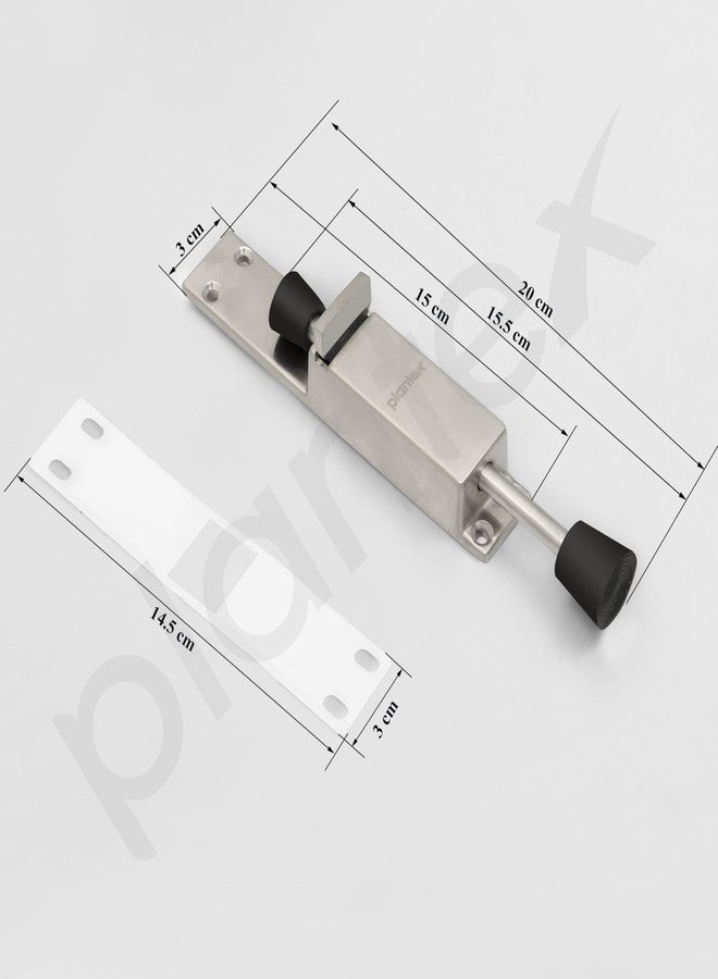 Plantex Kickdown Door Stopper Spring Loaded Telescopic Step On/Off Door Stops Rubber, Adjustable Heavy Duty Door Locks Holder Stop/Release by Foot/Door Stops - Pack of 1 (Matt) - Image 3